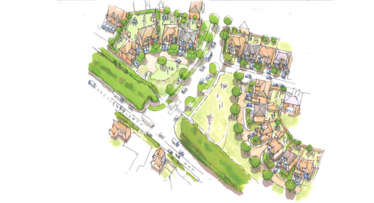 Gresley Way Stevenage Axonometric Illustration