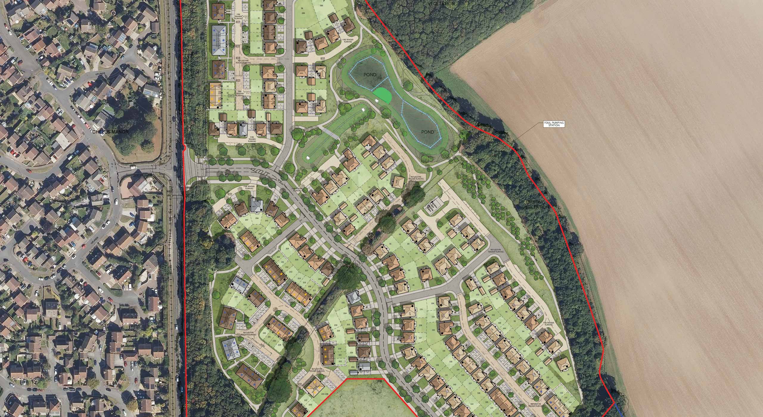 Coloured CAD layout northern