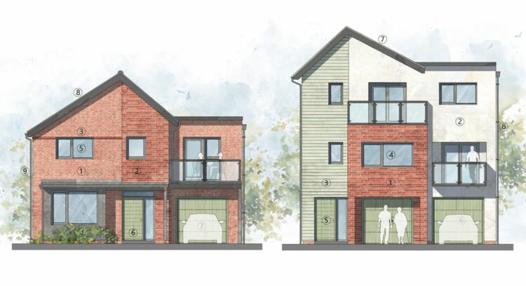 Totnes Road, Collaton St. Mary Coloured Elevations