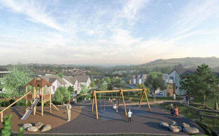 Totnes Road, Collaton St. Mary CGI view prepared by Thrive Architects
