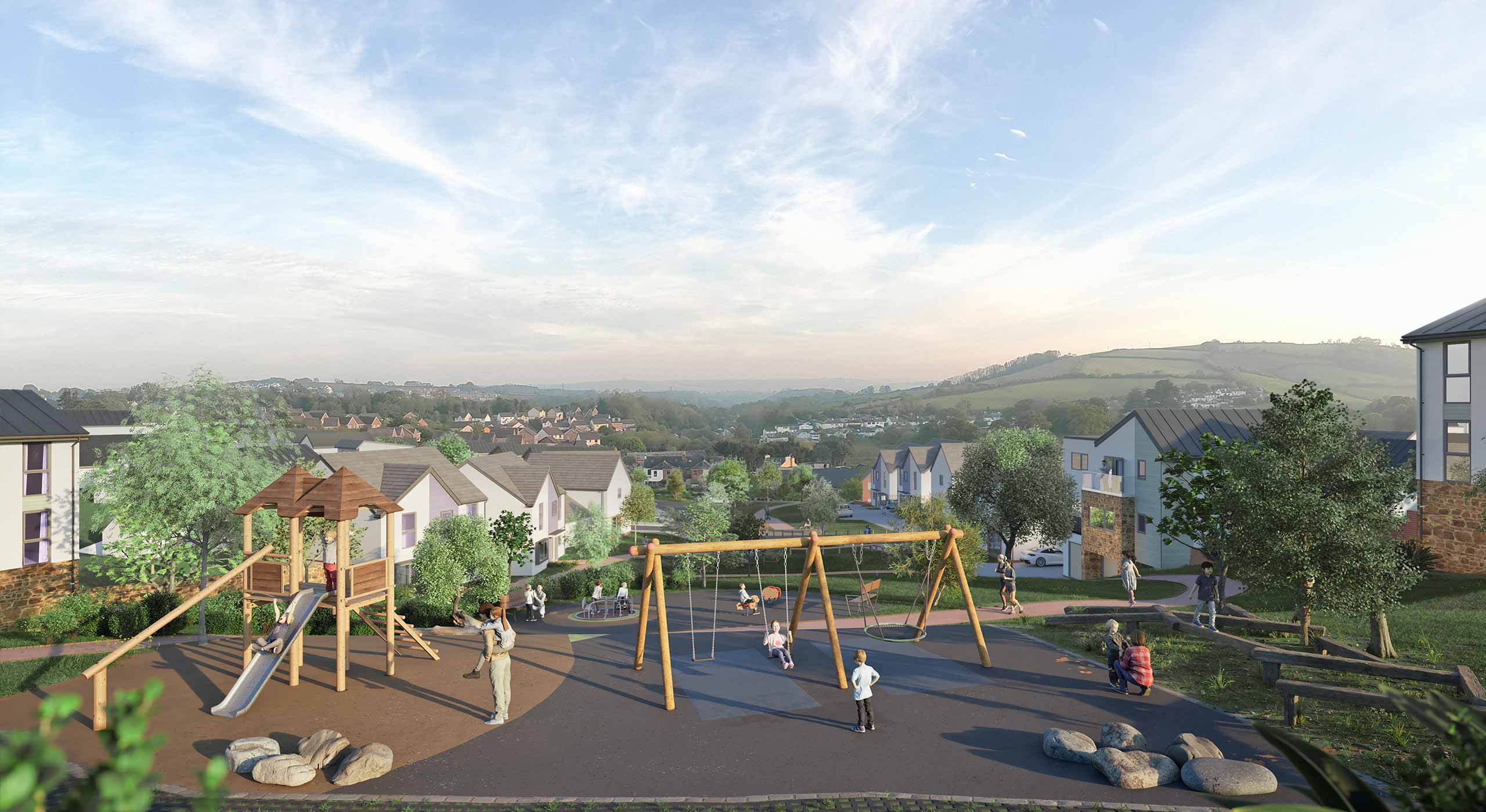 Totnes Road, Collaton St. Mary CGI view prepared by Thrive Architects